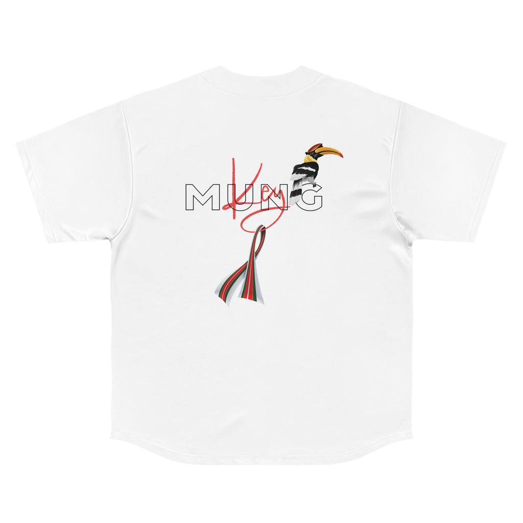 Myanmar Flag Baseball Jersey with Butterfly & 'HUMAN' Graphic