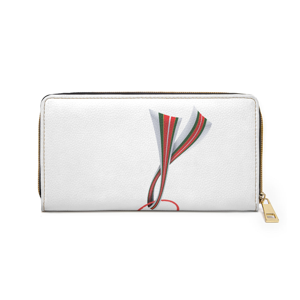 Hornbill Accent Zipper Wallet — Tropical Bird Print Travel Wallet