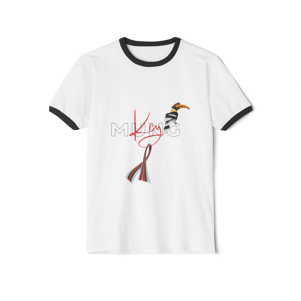 Toucan & Rainbow Butterfly Ringer Tee — ‘Mikey’ Signature Graphic T‑Shirt