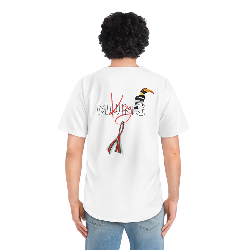 Myanmar Flag Baseball Jersey with Butterfly & 'HUMAN' Graphic